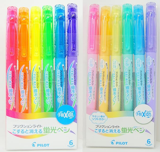 Pilot Frixion Erasable Highlighter Pen 12 Color Ink, Frixion Eraser Value Set