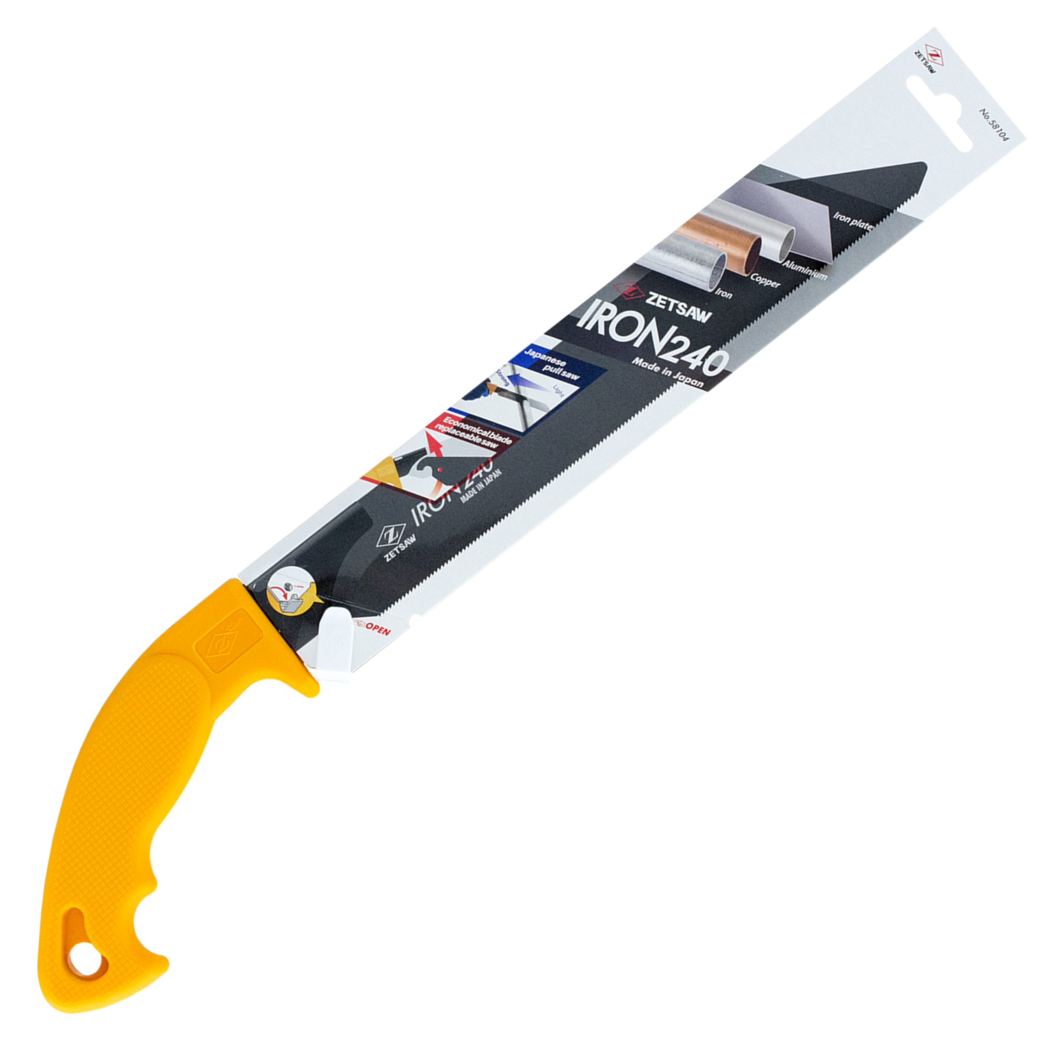 ZETSAW IRON240 - Pull Saw for Ferrous Unhardened Materials – Japan ZETSAW IRON240 - Pull Saw for Ferrous Unhardened Materials – Japan