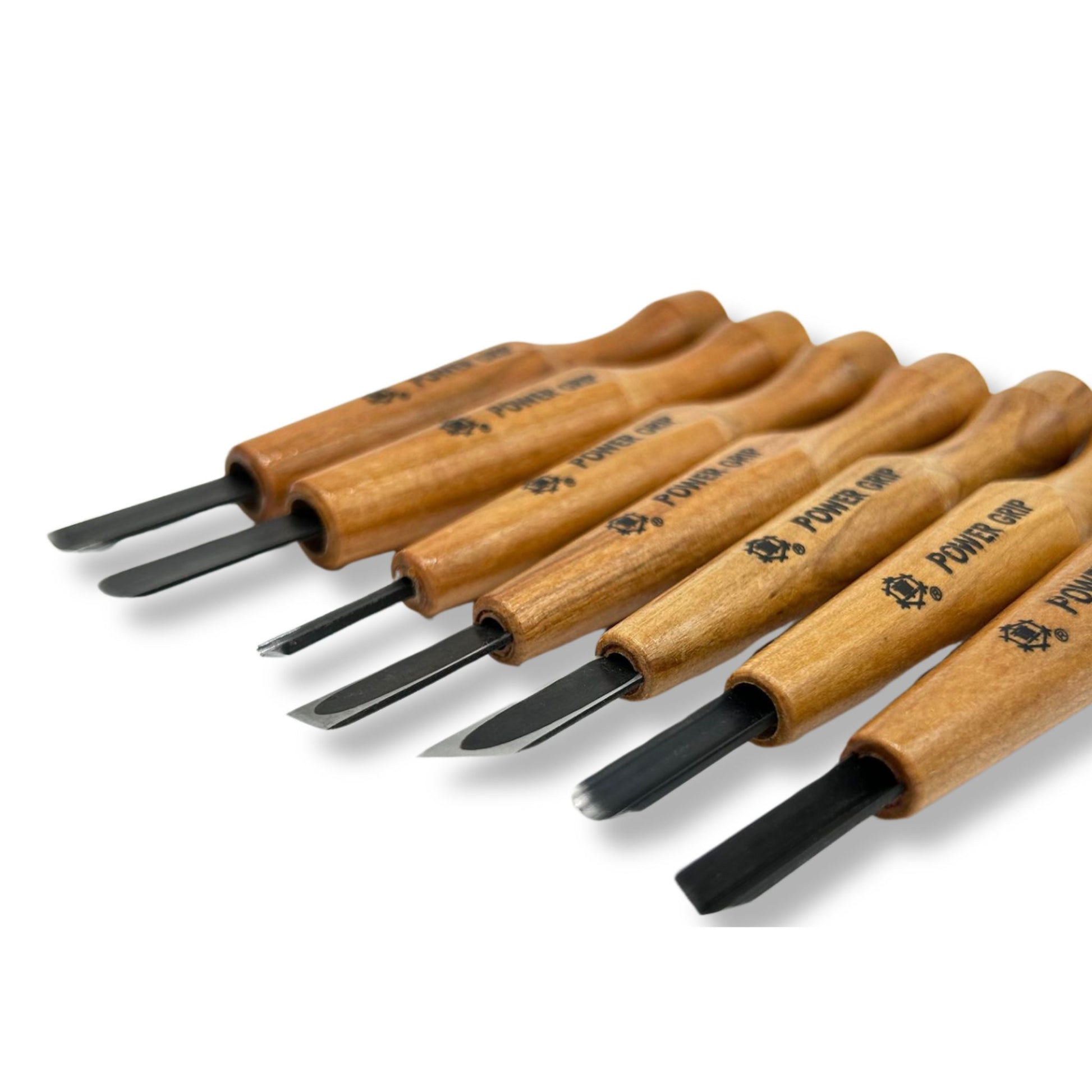 Mikisyo POWER GRIP Wood Carving Chisels & Gouges, 7 pieces Set