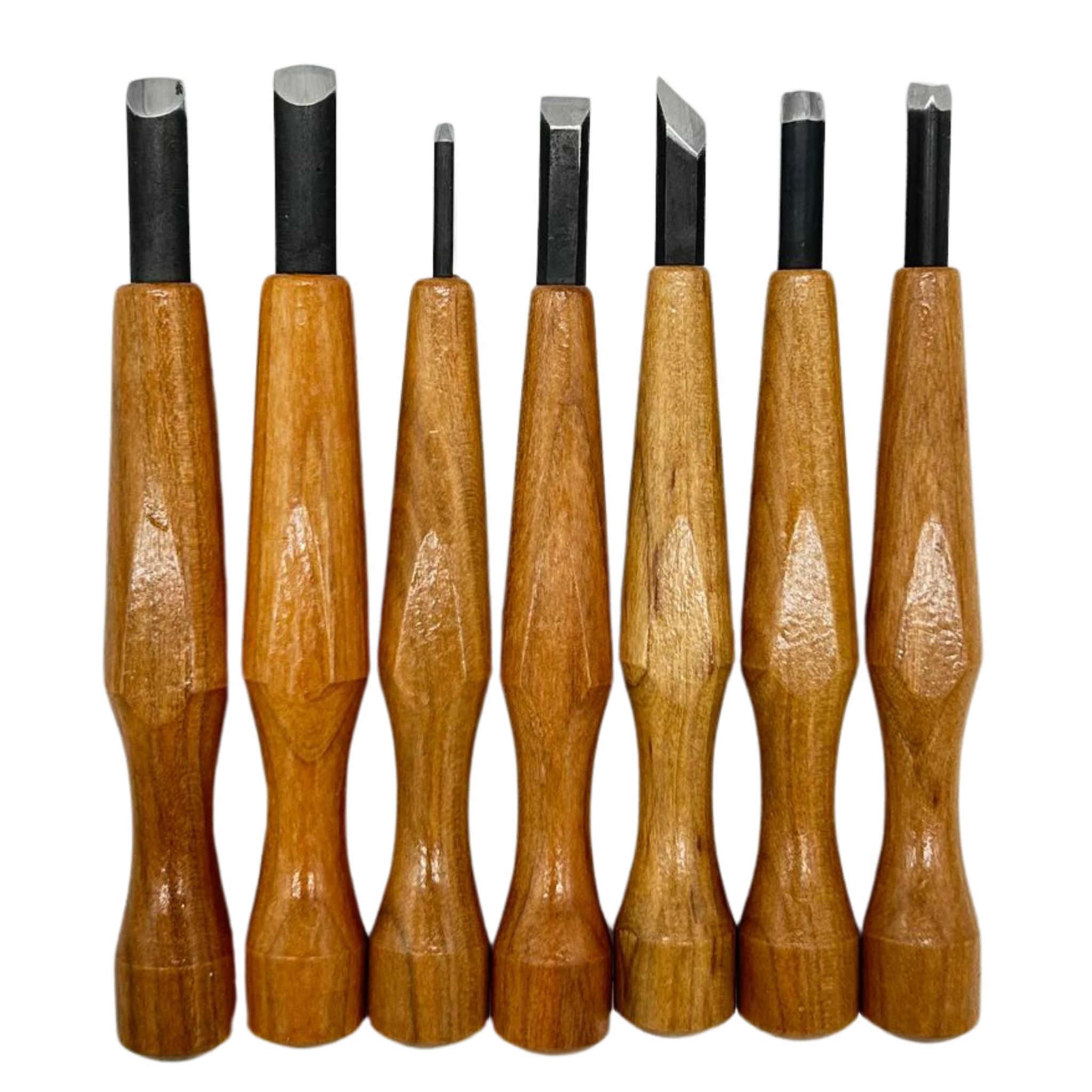 Mikisyo POWER GRIP Wood Carving Chisels & Gouges, 7 pieces Set, Made i ...