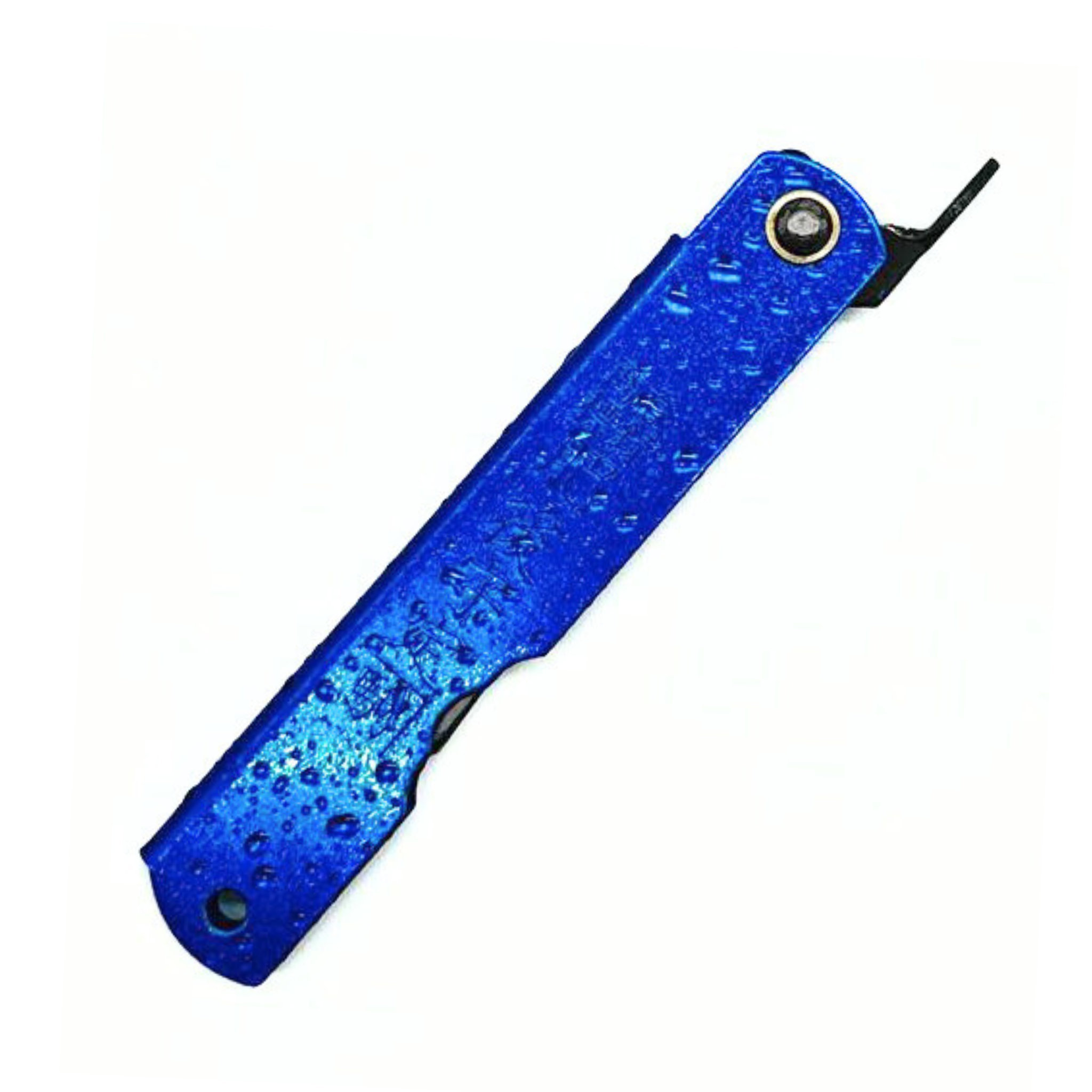 Higonokami Folding Knife, "Mizushibuki" Water splash 100mm, Blue