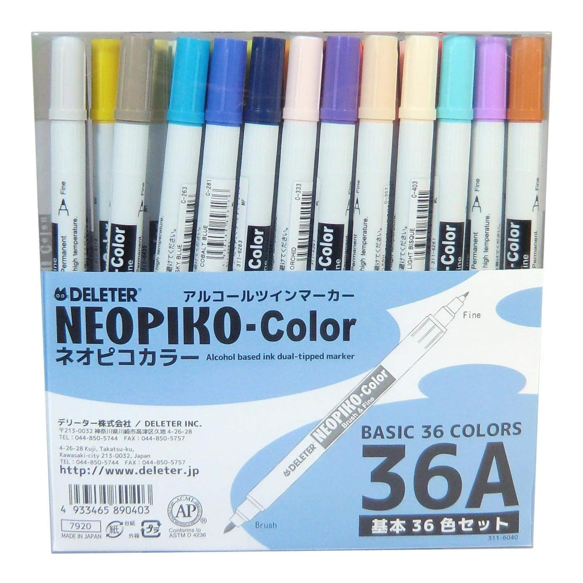 DELETER Neopiko Color, Basic 36 colors set A