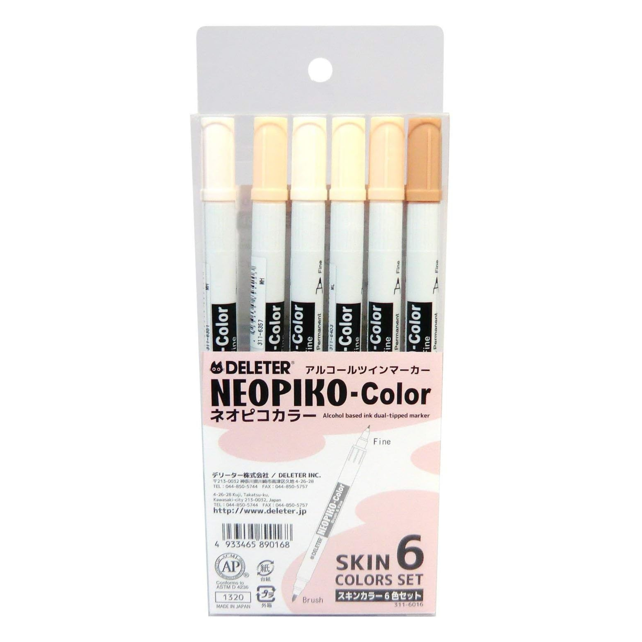 DELETER Neopiko Color, Skin 6 colors set