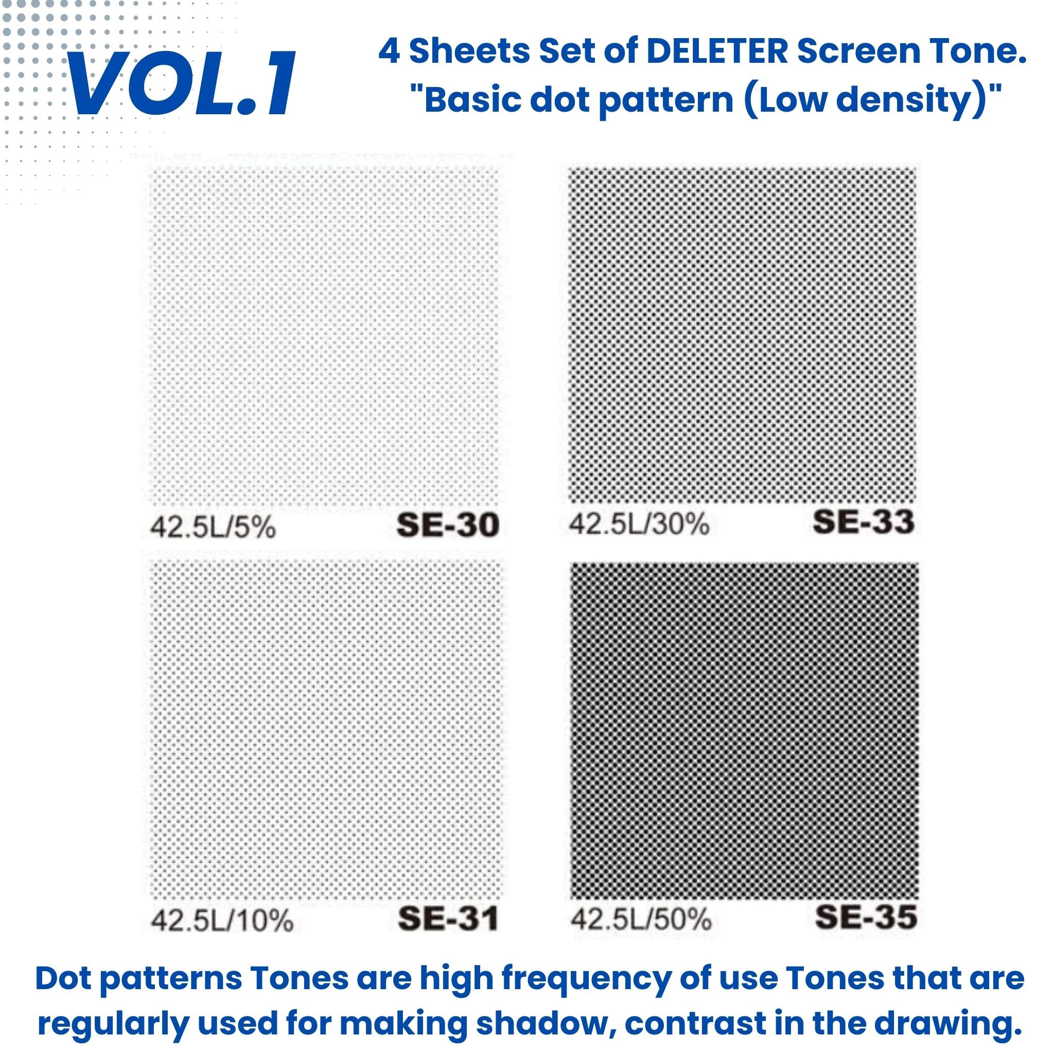 Deleter Inc. Delita Screen Tone Set Vol. 1