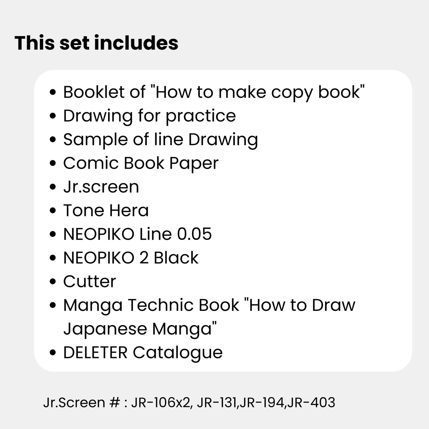 DELETER Manga Tool Kit (English version) _Standard